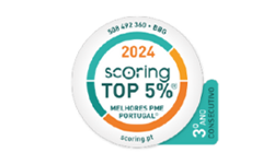A BBG, SA, grupo do qual faz parte e marca HYLINE, foi distinguida como uma das TOP 5% MELHORES PME DE PORTUGAL – Edição 2024, em termos de Desempenho e Solidez Financeira, segundo o método ScorePME. Esta certificação reconhece a qualidade da nossa gestão, a confiança dos nossos clientes e, acima de tudo, a excelência e dedicação de toda a equipa.